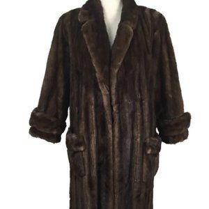 Hba New York Brown Mink Fur Coat - image 1